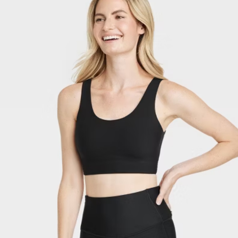 All In Motion Women's Everyday Soft Medium Support Longline Sports Bra Size S‎